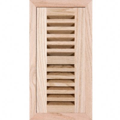 4" x 10" Red Oak Grill Flush w/Frame